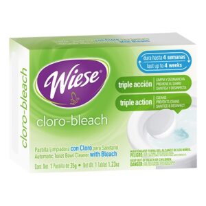 Pastilla Cloro Bleach 35g para Sanitario Tanque WC Triple Acción Wiese