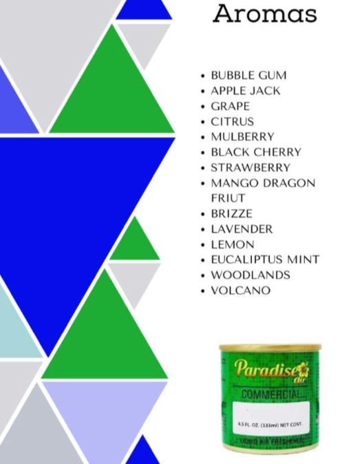 lista de aromas paradise