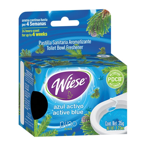 Canastilla para sanitario Azul Activo de Pino 35g Wiese