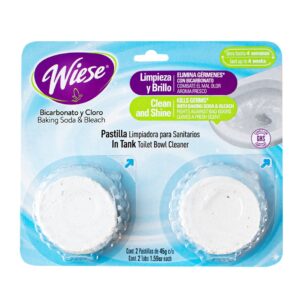 Pastillas Limpiadoras Wiese Bicarbonato Y Cloro 2 Pz 45g C/u Dentro de Tanque Wiese